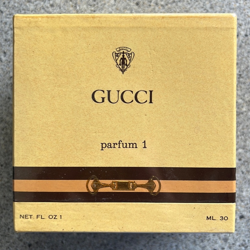 Vintage “GUCCI  parfum 1” NET FL OZ 1—-ML. 30 Made in Italy 1974